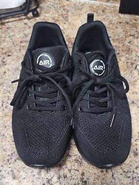 Black 'AIR' Athletic Sneakers - Knit Upper
